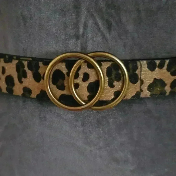Woman Removable Buckle Leopard Print Belt - Picture 4 of 11